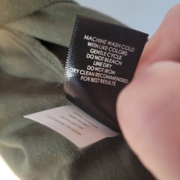 Olive Green Draping Peachskin Jacket Size 5x Torrid Host Pick - Picture 5 of 5